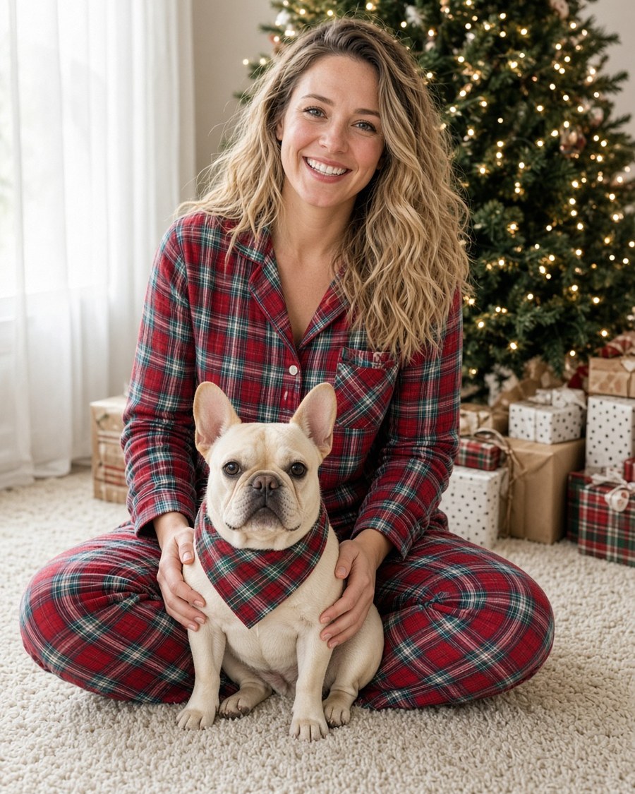 Sample portrait: Christmas morning pajamas