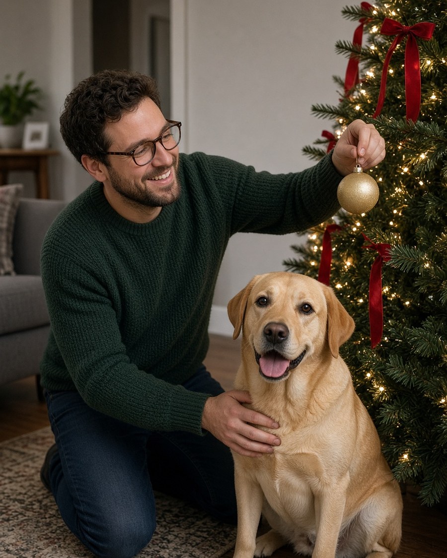 Sample portrait: Trimming the tree